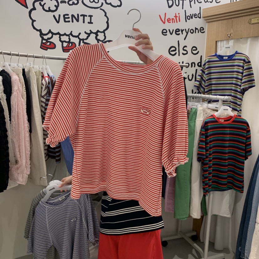 VENTI韓國東大門直郵女裝新款休閑26春夏熱賣時尚職業T恤VENTIT恤圖色2