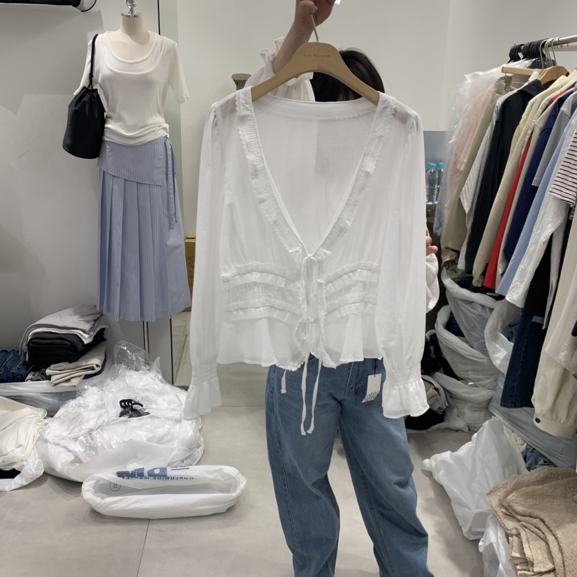 ANN MARGRET韓國東大門直郵女士新品職業襯衫蕾絲衫GRETA.Y襯衫/蕾絲衫圖色1