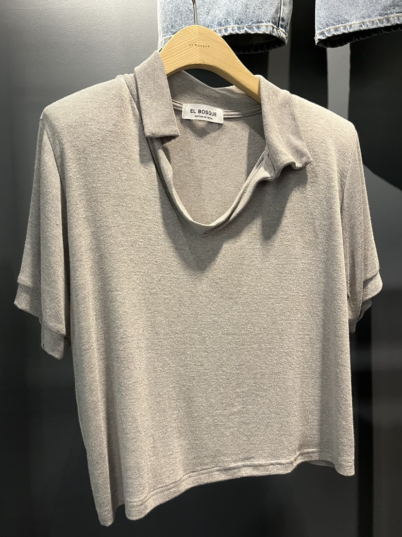 EL BOSQUE韓國直郵實拍女裝新款休閑推薦職業人氣26春夏T恤EL BOSQUET恤圖色1