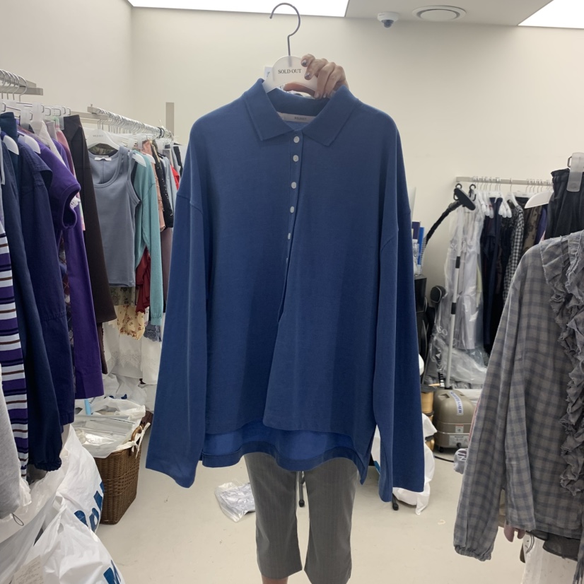 SOLD OUT韓國直郵女裝新款休閑人氣職業長袖T恤不含內搭SOLD OUT長袖T恤圖色1