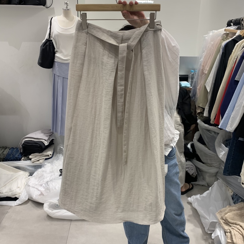 ANN MARGRET韓國東大門直郵女裝新款職業半身裙中短裙亞麻GRETA.Y半身裙/中短裙圖色2