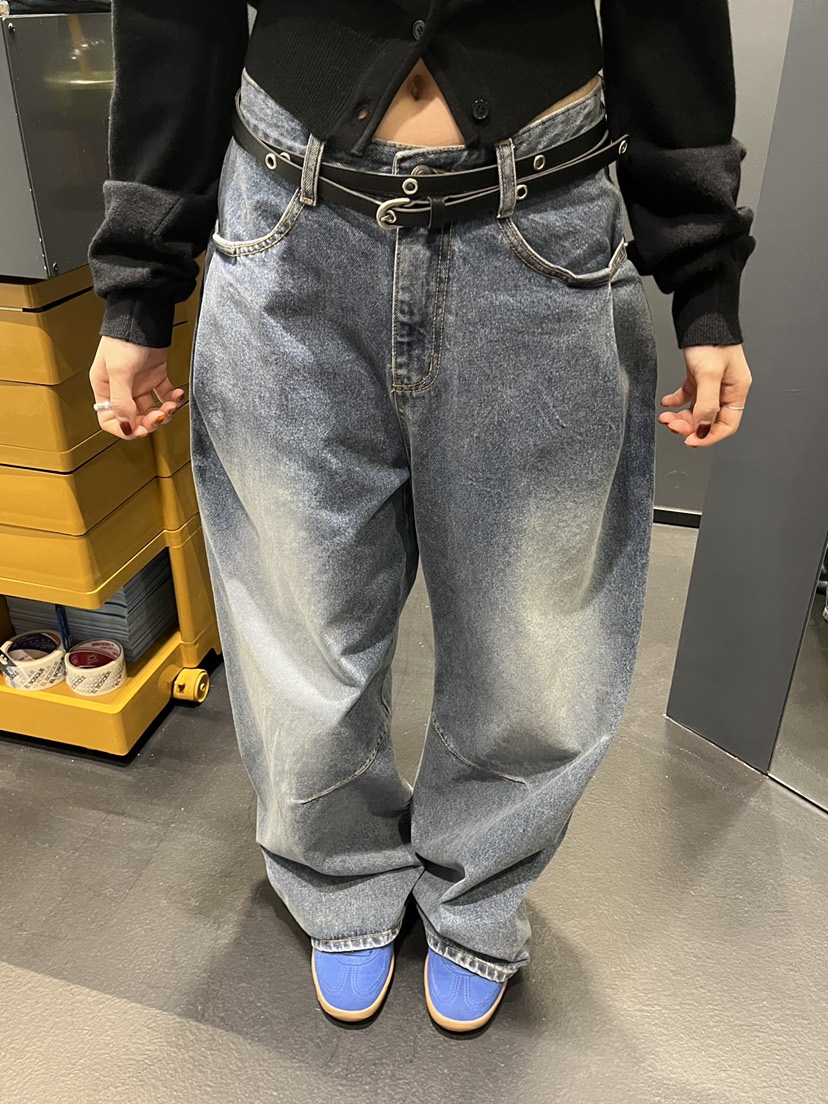 EL BOSQUE韓國直郵實拍女士新款職業人氣牛仔褲不含腰帶EL BOSQUE牛仔褲圖色1