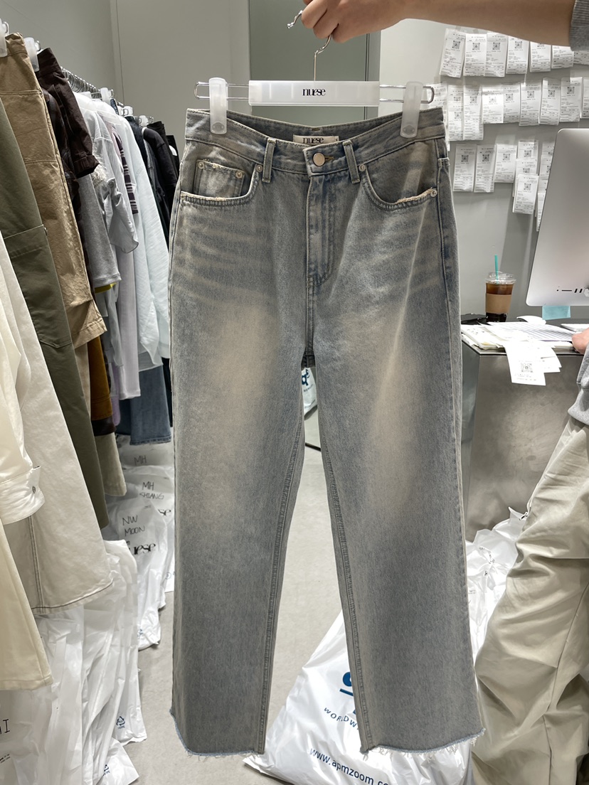 NUESE韓國代購女士新品休閑時尚人氣熱賣推薦26春夏牛仔褲NUESE牛仔褲圖色1