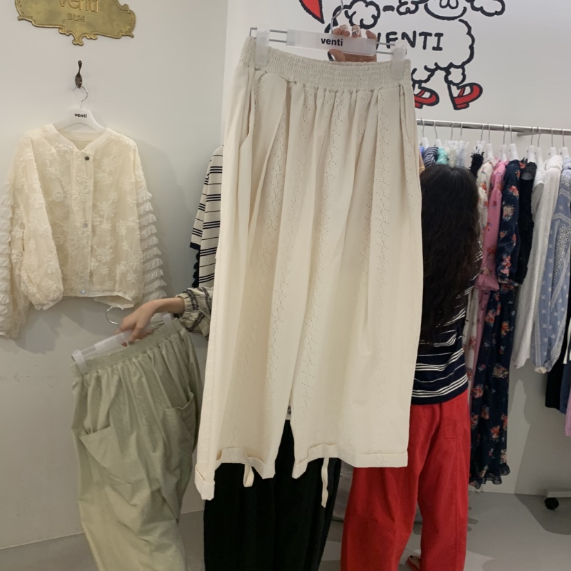 VENTI韓國東大門直郵女裝新品時尚職業推薦26春夏休閑褲蕾絲VENTI休閑褲圖色2