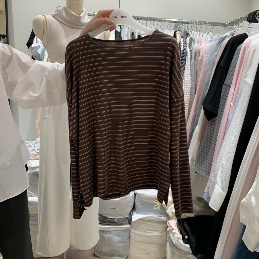 LOVE SOME韓國東大門直郵女士新品休閑時尚職業熱賣長袖T恤LOVE SOME長袖T恤圖色3