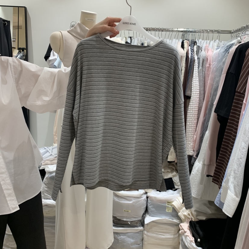 LOVE SOME韓國東大門直郵女士新品休閑時尚職業熱賣長袖T恤LOVE SOME長袖T恤圖色4