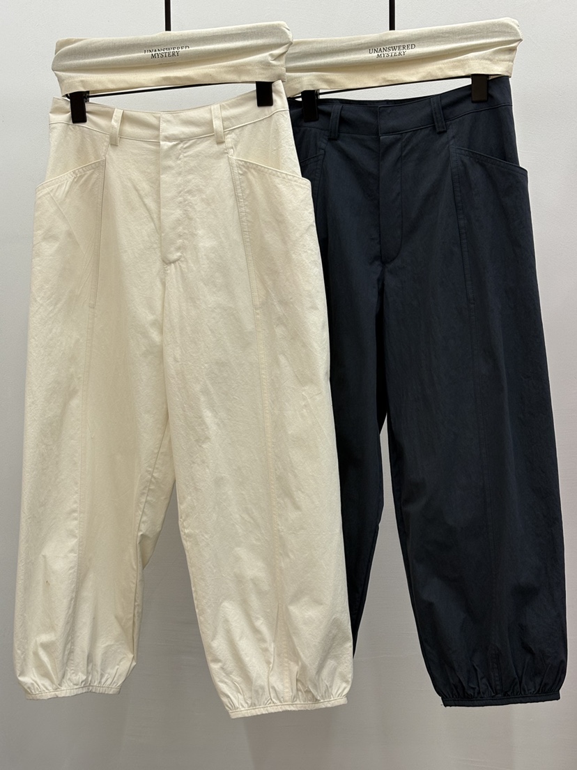 UNANSWERED-MYSTERY/FIFO韓國直郵女士新款熱賣休閑褲褶皺UNANSWERED-MYSTERY/FIFO休閑褲