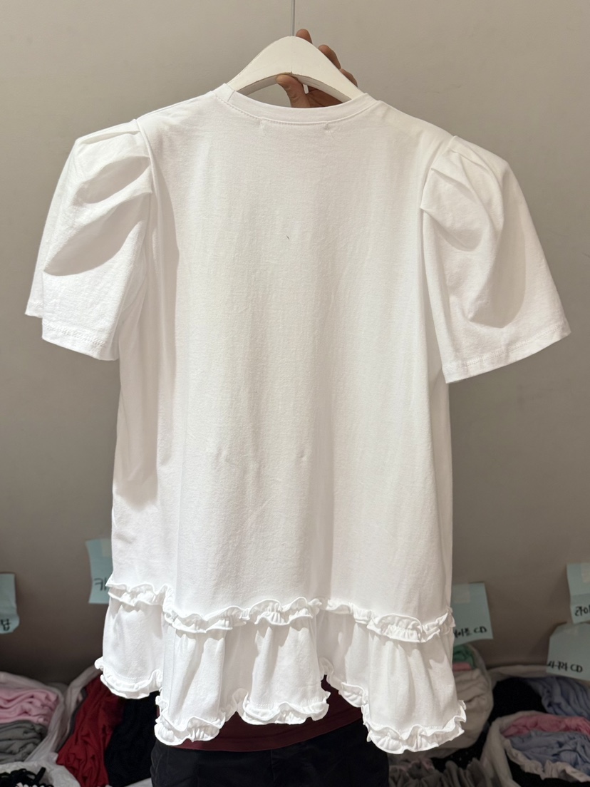 BELITA-L韓國直郵女士新款職業26春夏休閑熱賣T恤荷葉邊BELITA-LT恤