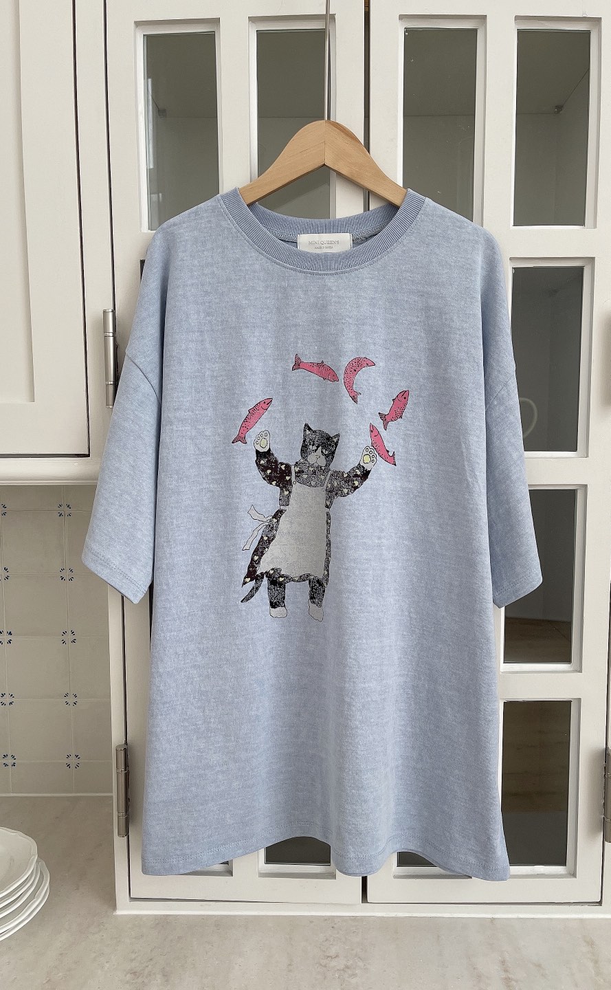 MINIQUEENS韓國直郵實拍女士新品熱賣職業推薦時尚休閑T恤MINIQUEENST恤圖色1