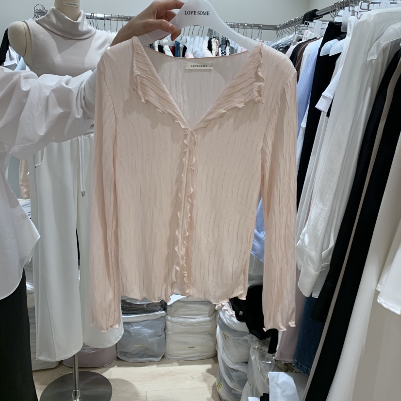 LOVE SOME韓國東大門代購女裝新款人氣時尚休閑職業長袖T恤LOVE SOME長袖T恤圖色1