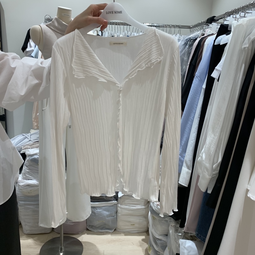LOVE SOME韓國東大門代購女裝新款人氣時尚休閑職業長袖T恤LOVE SOME長袖T恤圖色2