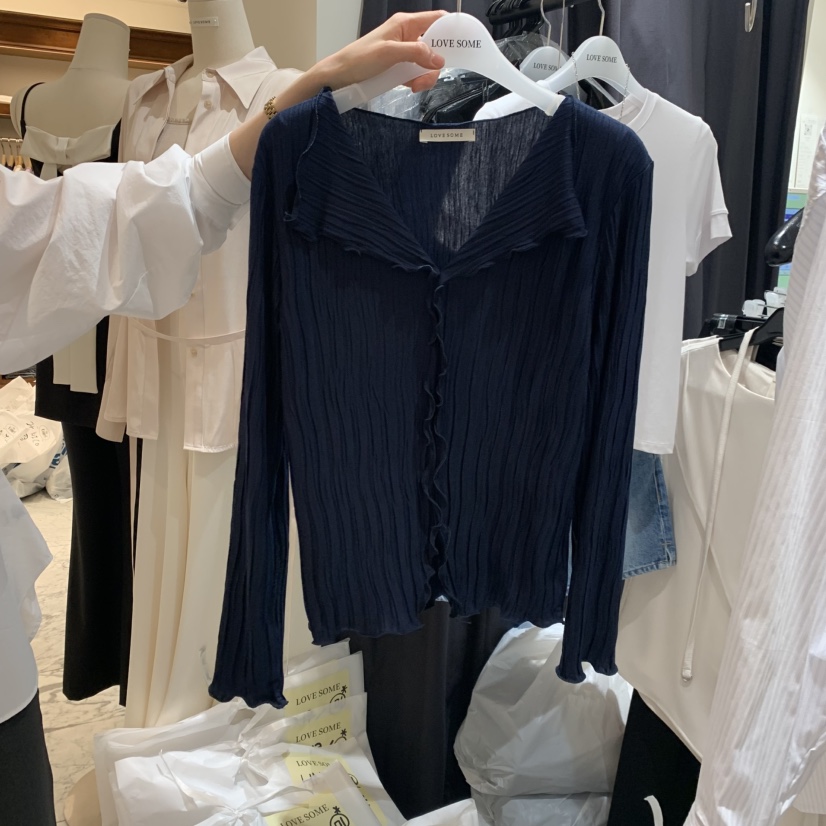 LOVE SOME韓國東大門代購女裝新款人氣時尚休閑職業長袖T恤LOVE SOME長袖T恤圖色3
