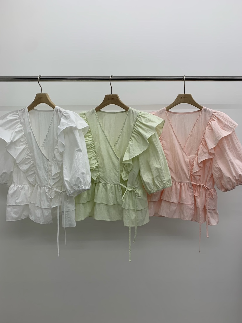 LOVE MY SANTA韓國直郵女裝新款26春夏人氣休閑襯衫蕾絲衫Santa/LOVE MY SANTA襯衫/蕾絲衫