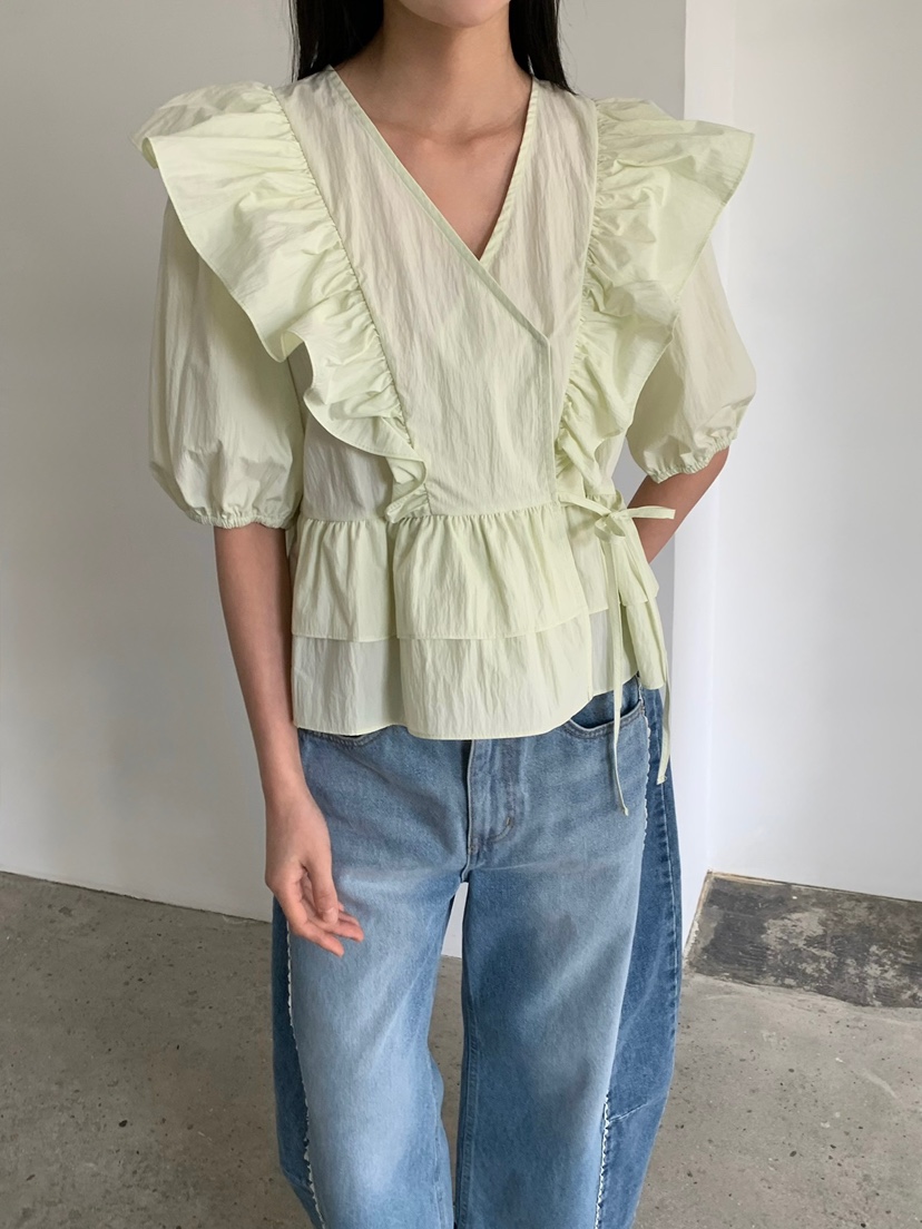 LOVE MY SANTA韓國直郵女裝新款26春夏人氣休閑襯衫蕾絲衫Santa/LOVE MY SANTA襯衫/蕾絲衫圖色2