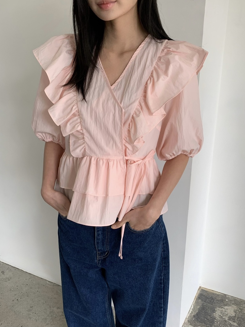 LOVE MY SANTA韓國直郵女裝新款26春夏人氣休閑襯衫蕾絲衫Santa/LOVE MY SANTA襯衫/蕾絲衫圖色3