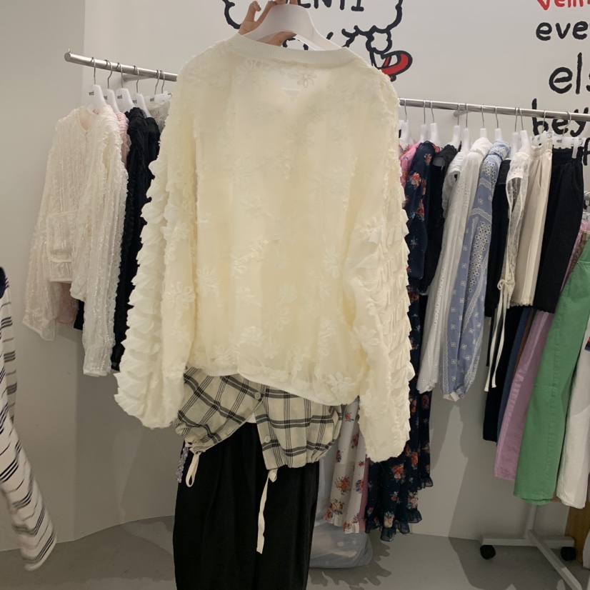 VENTI韓國代購女裝新款推薦休閑人氣時尚26春夏熱賣夾克蕾絲VENTI夾克