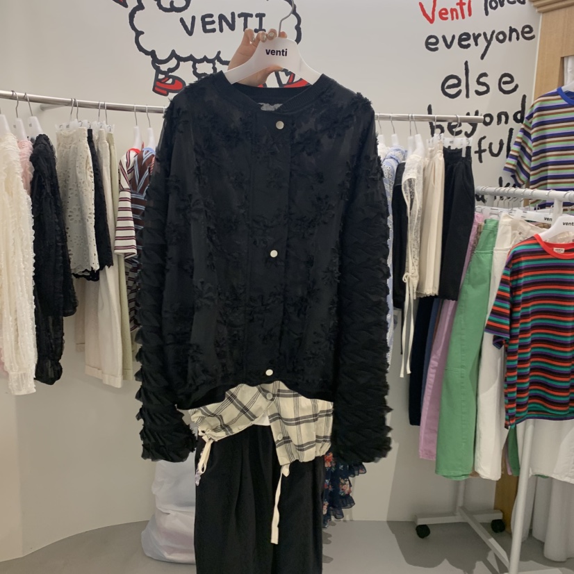 VENTI韓國代購女裝新款推薦休閑人氣時尚26春夏熱賣夾克蕾絲VENTI夾克圖色2