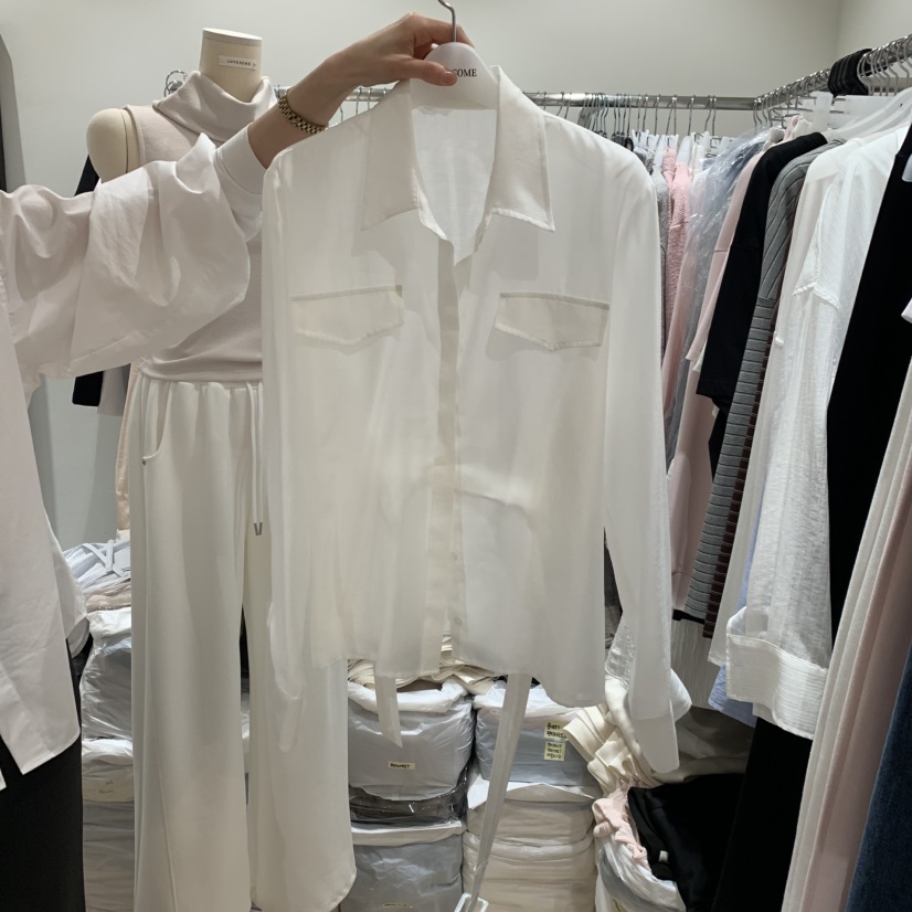 LOVE SOME韓國東大門代購女裝新品人氣襯衫蕾絲衫含腰帶LOVE SOME襯衫/蕾絲衫圖色2