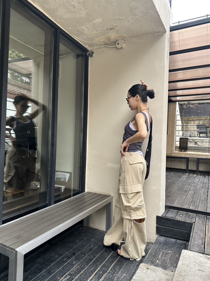 LIMLIMLIM韓國東大門直郵女士新款熱賣時尚人氣休閑褲可拆卸LIM LIM LIM休閑褲