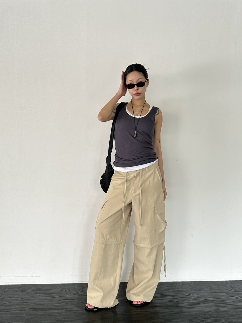 LIMLIMLIM韓國東大門直郵女士新款熱賣時尚人氣休閑褲可拆卸LIM LIM LIM休閑褲