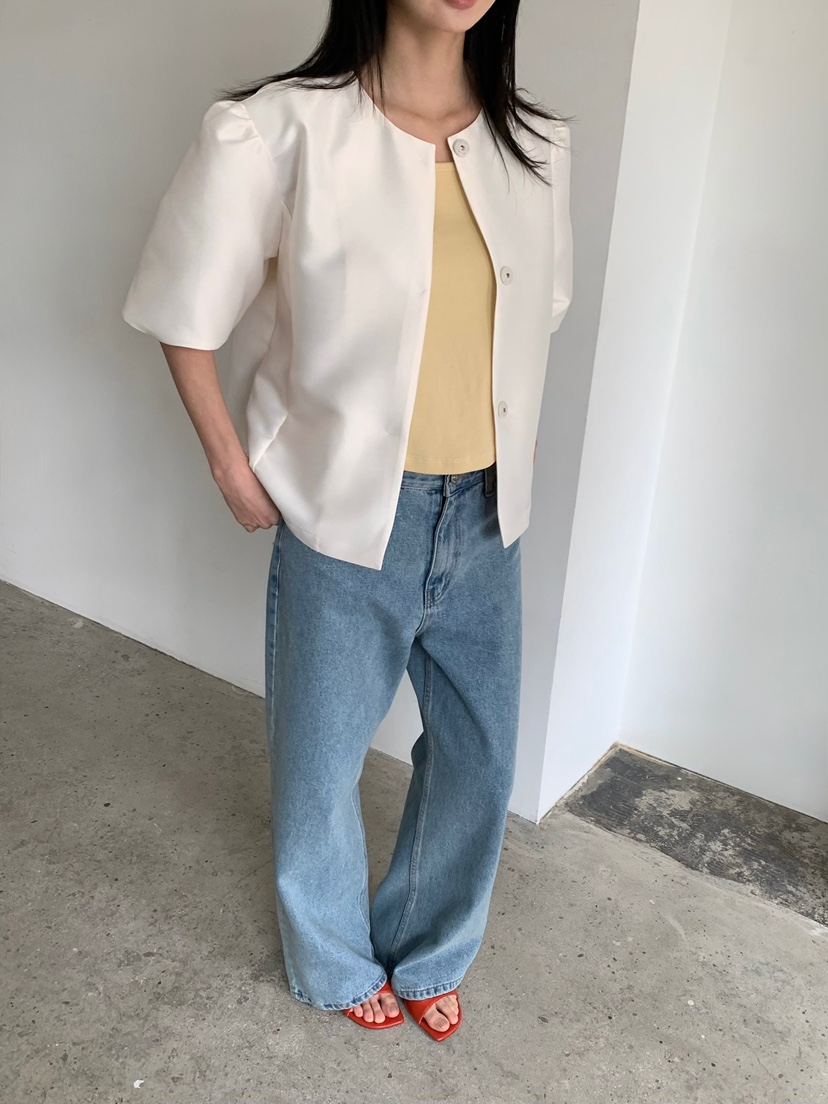 LOVE MY SANTA韓國東大門直郵女士新品休閑職業夾克泡泡袖Santa/LOVE MY SANTA夾克