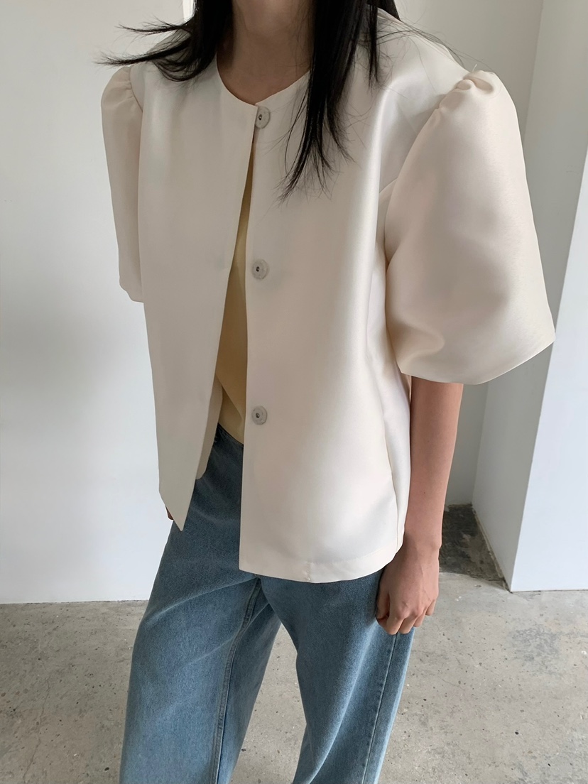 LOVE MY SANTA韓國東大門直郵女士新品休閑職業夾克泡泡袖Santa/LOVE MY SANTA夾克圖色1