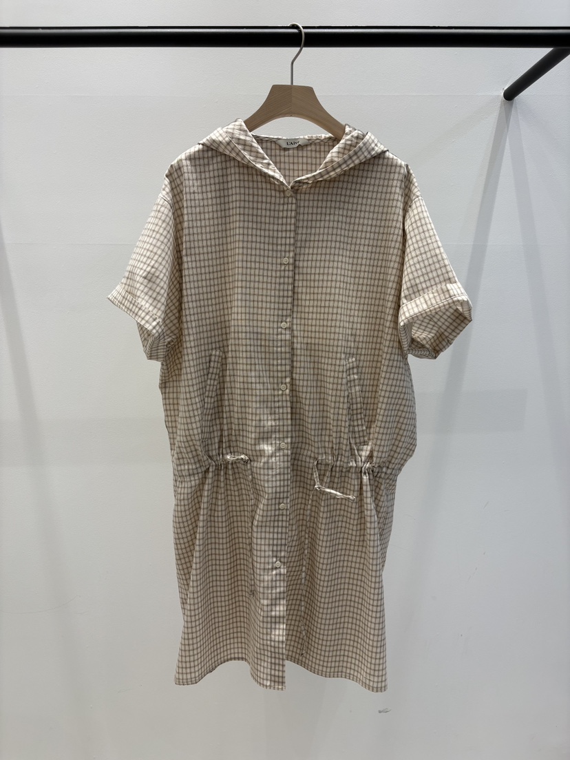 LAIVE韓國直郵女裝新款人氣時尚休閑職業連衣裙連帽衫格子LAIVE連衣裙圖色2