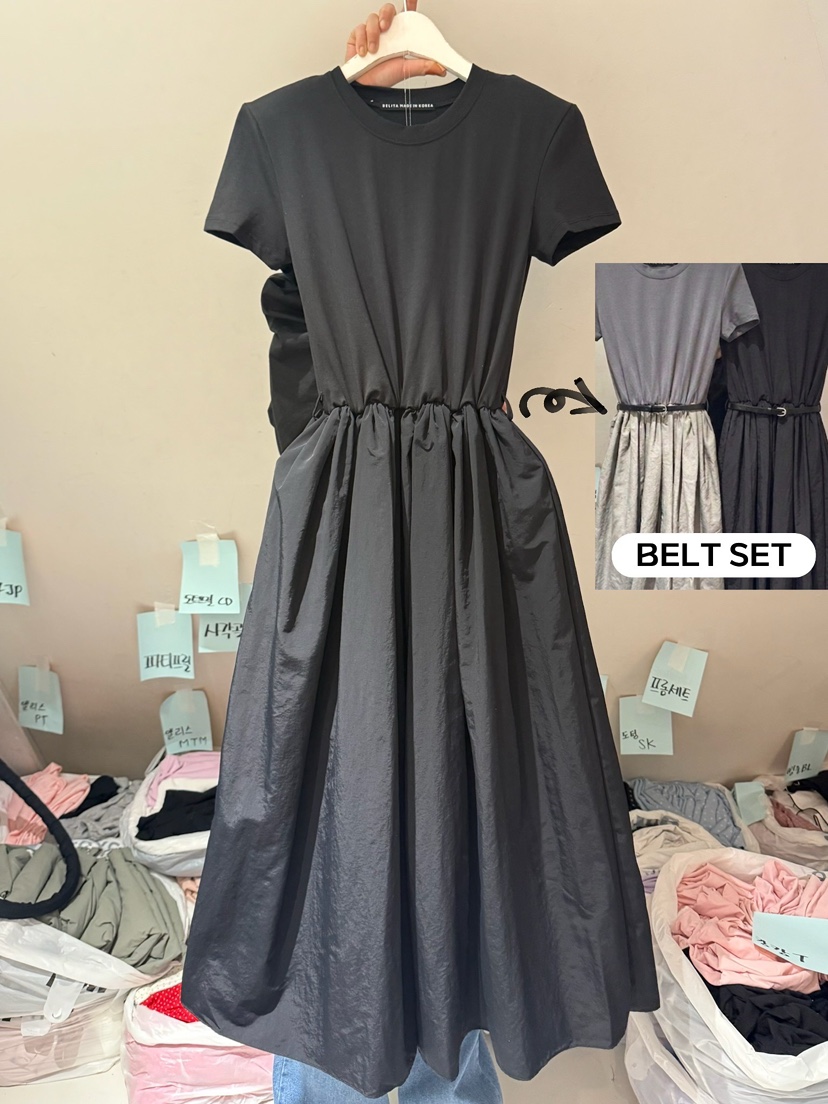 BELITA-L韓國東大門代購女士新品26春夏人氣連衣裙含腰帶BELITA-L連衣裙圖色2
