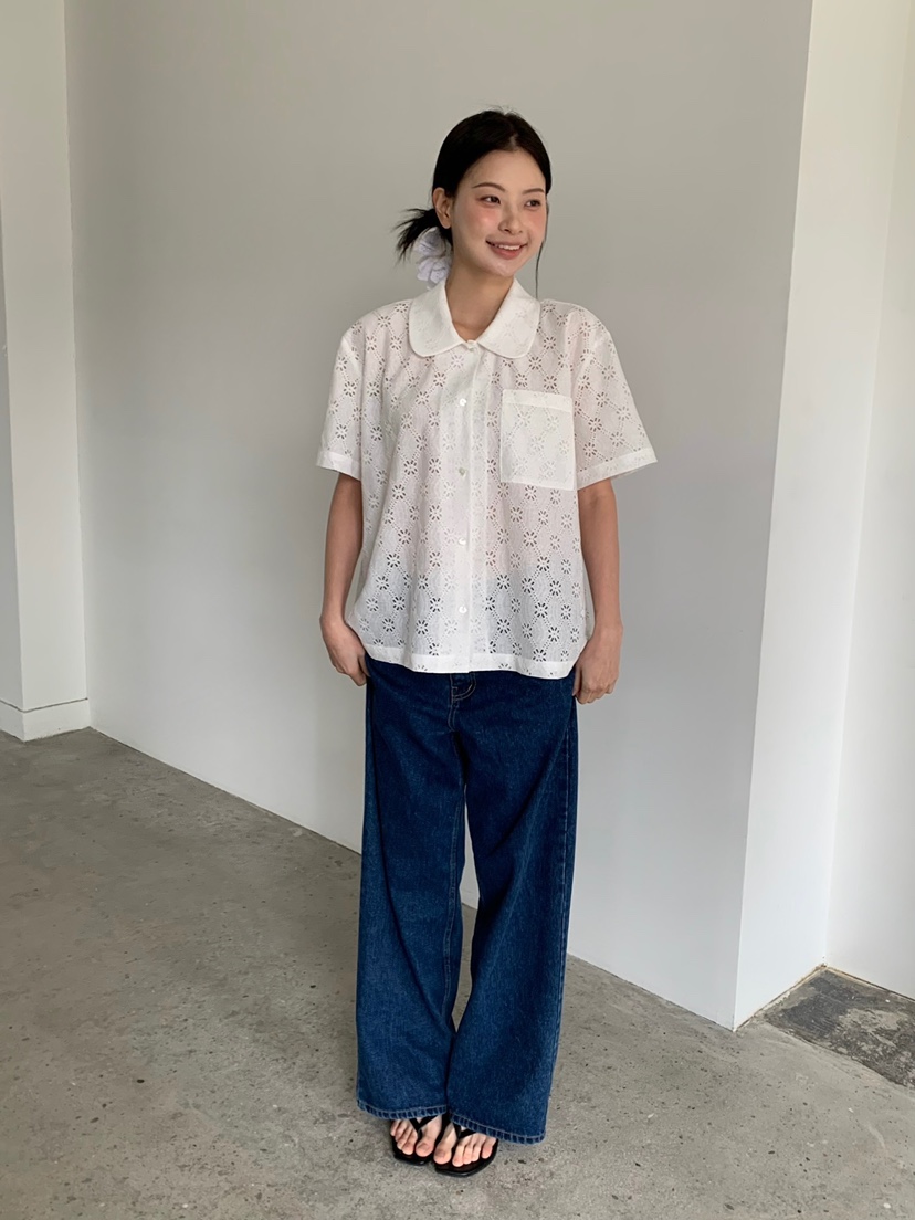 LOVE MY SANTA韓國東大門代購女士新款熱賣26春夏襯衫蕾絲衫Santa/LOVE MY SANTA襯衫/蕾絲衫