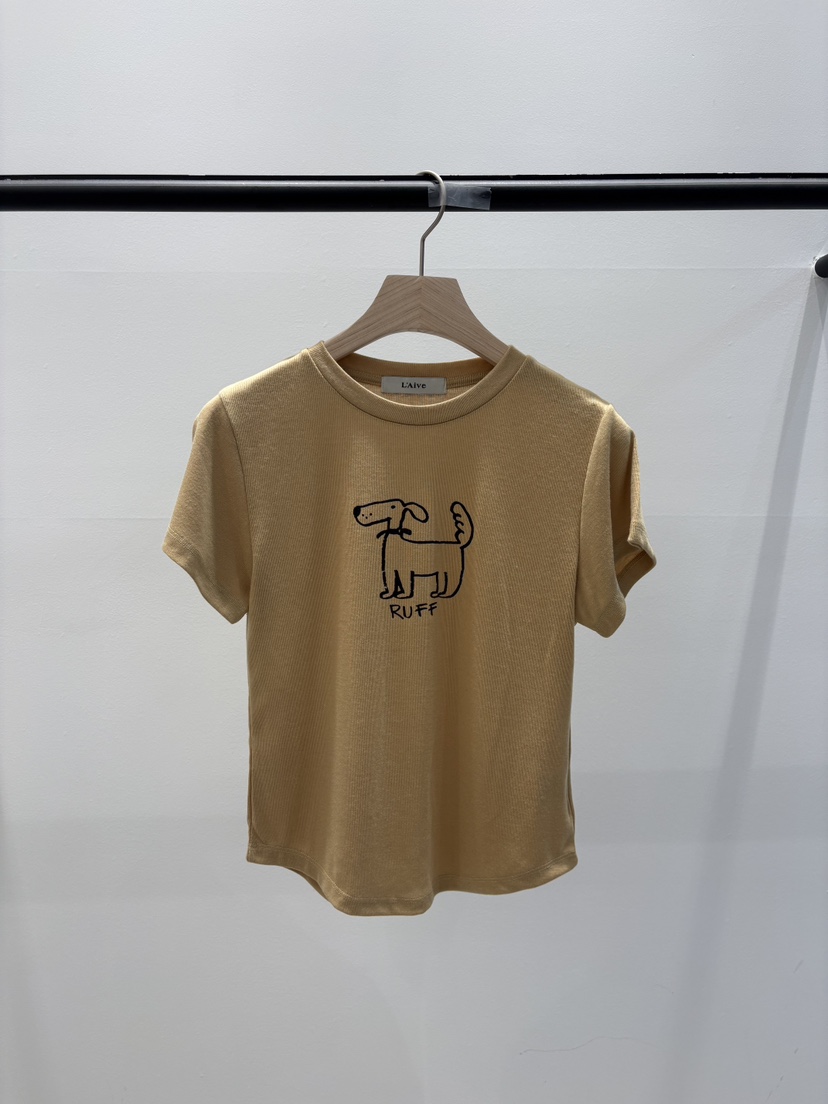 LAIVE韓國東大門代購女裝新品人氣職業推薦休閑熱賣26春夏T恤LAIVET恤圖色2