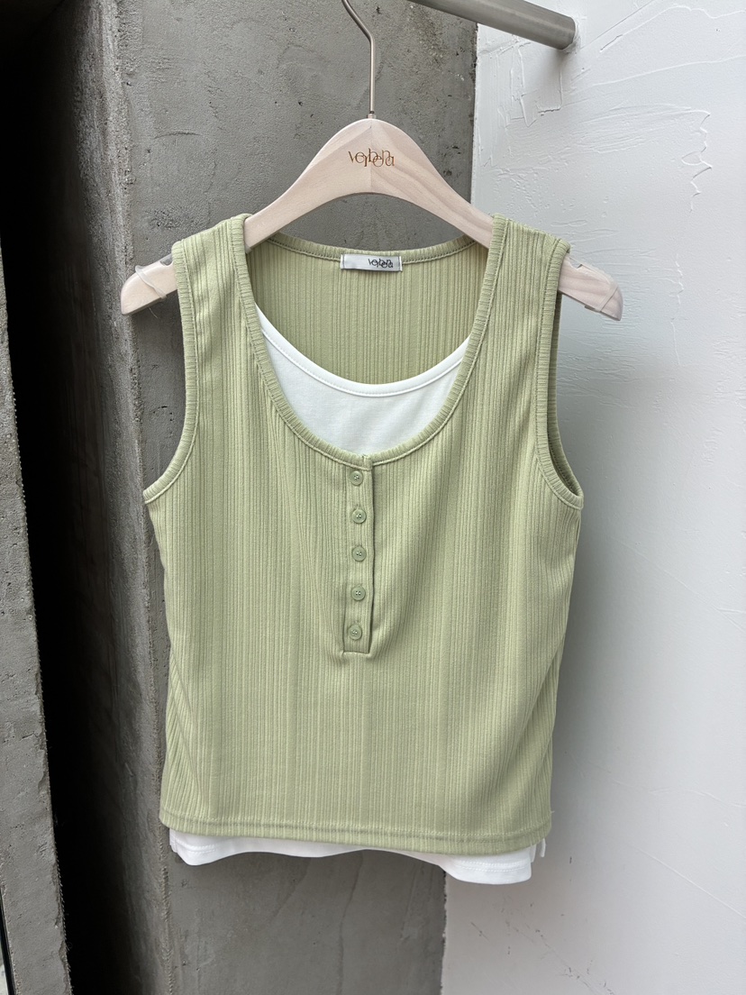 Verbena韓國東大門直郵女士新品26春夏職業熱賣人氣吊帶背心Verbena吊帶/背心圖色2