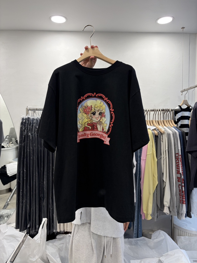 DELICATE韓國直郵實拍女裝新品26春夏人氣職業推薦時尚T恤DELICATET恤圖色2黑色