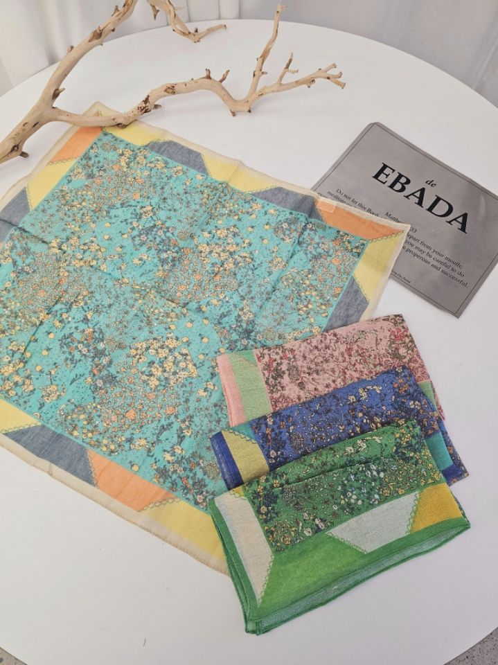 EBADA東大門代購女士新品熱賣休閑推薦真品圍巾披肩小花棉EBADA圍巾/披肩