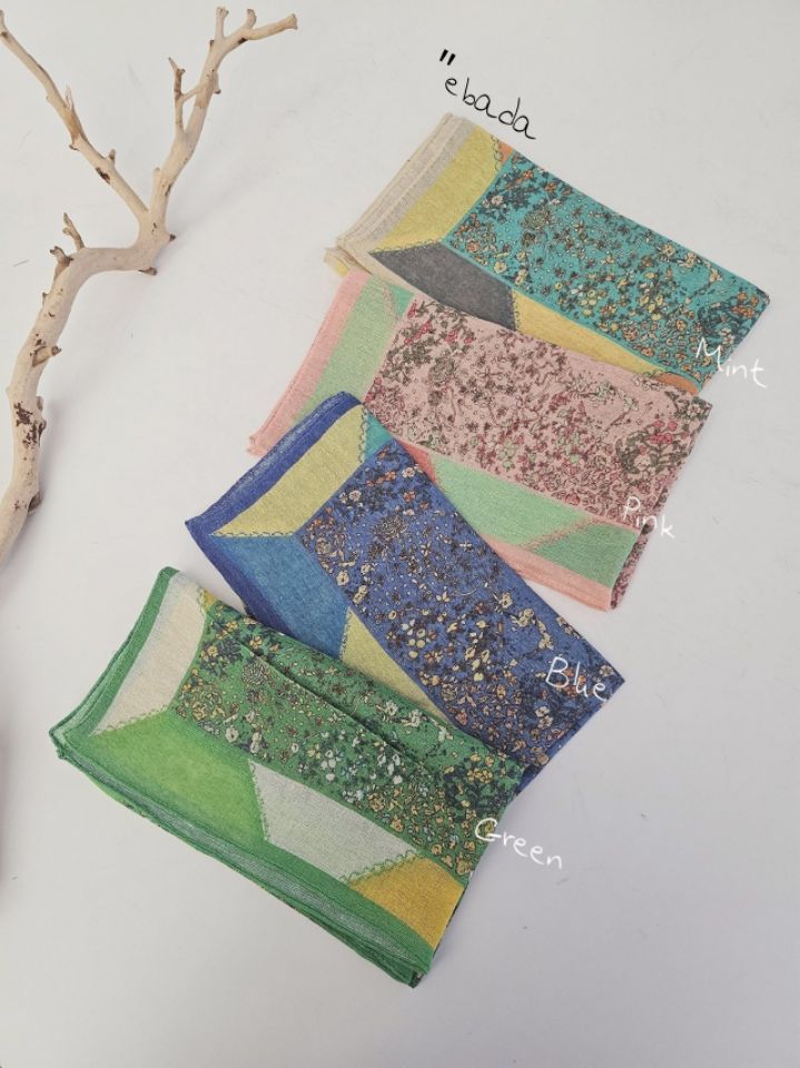 EBADA東大門代購女士新品熱賣休閑推薦真品圍巾披肩小花棉EBADA圍巾/披肩