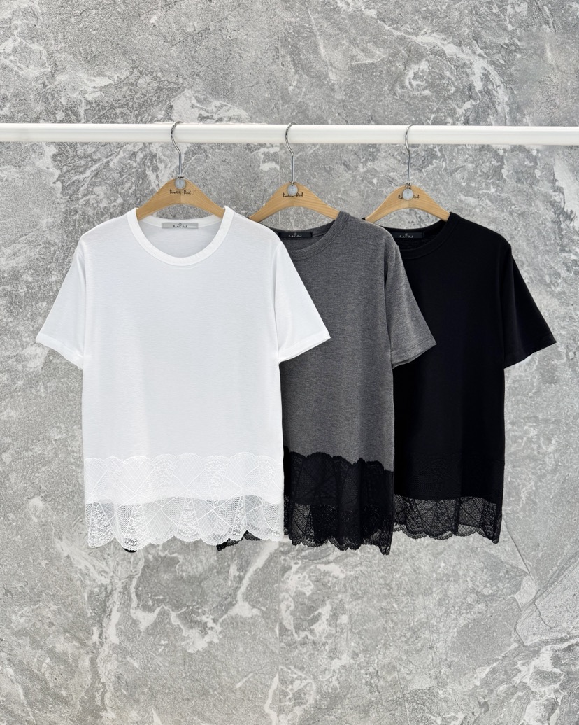 ROOKIE BUD韓國代購女裝新品真品職業推薦26春夏T恤蕾絲雙層ROOKIE BUD-PT恤