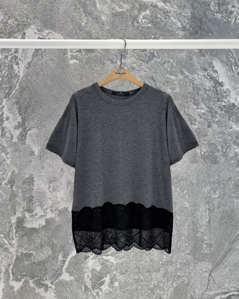 ROOKIE BUD韓國代購女裝新品真品職業推薦26春夏T恤蕾絲雙層ROOKIE BUD-PT恤圖色3