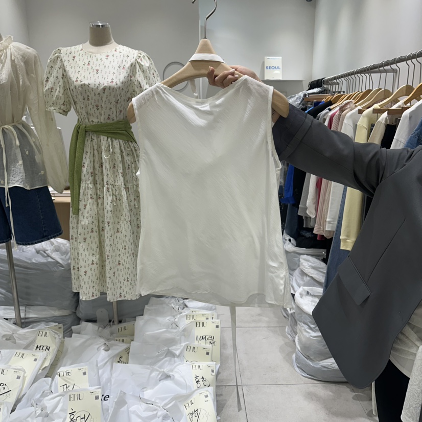 EN.U東大門代購女士新品時尚休閑人氣熱賣襯衫蕾絲衫含腰帶EN.U襯衫/蕾絲衫