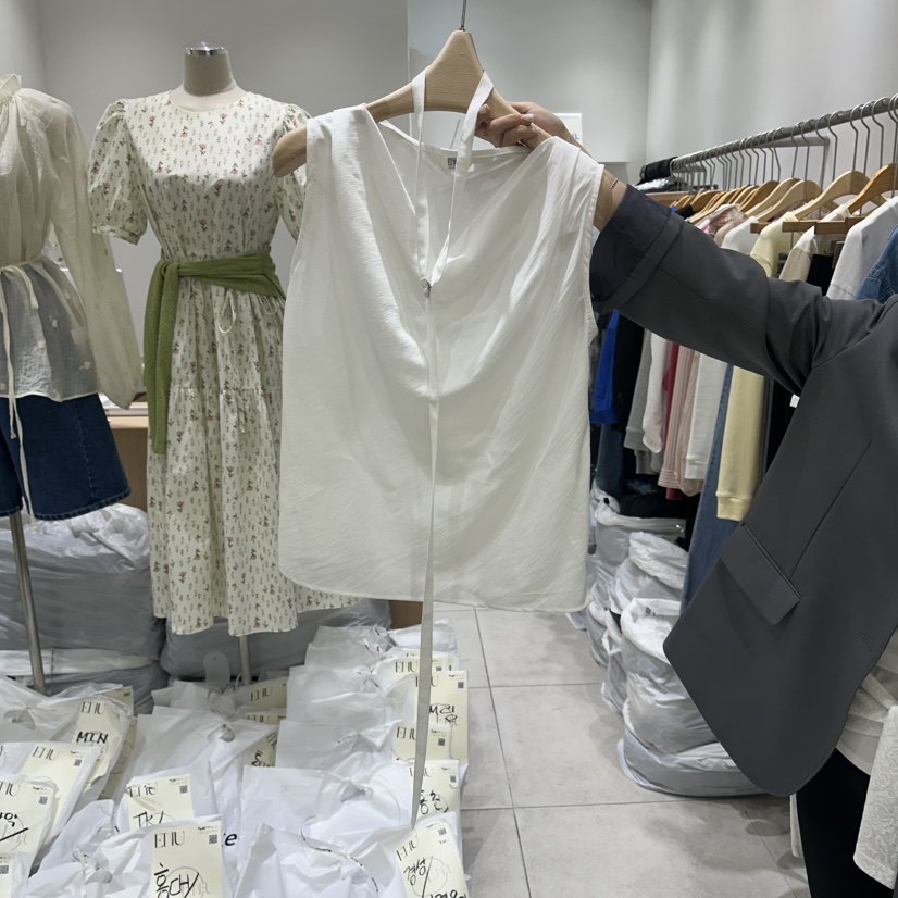 EN.U東大門代購女士新品時尚休閑人氣熱賣襯衫蕾絲衫含腰帶EN.U襯衫/蕾絲衫圖色1