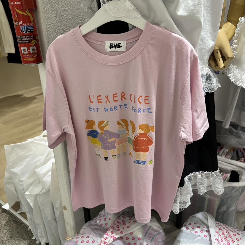EVE東大門代購女士新款休閑職業26春夏真品熱賣人氣推薦T恤EVET恤圖色4