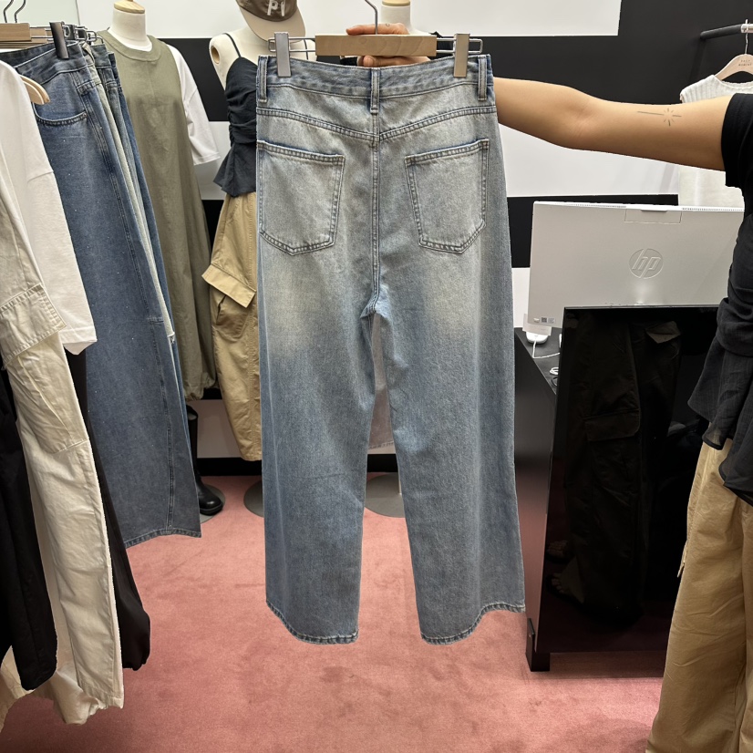 DAILY MOMENT東大門代購女士新款推薦真品休閑職業牛仔褲DAILY MOMENT牛仔褲