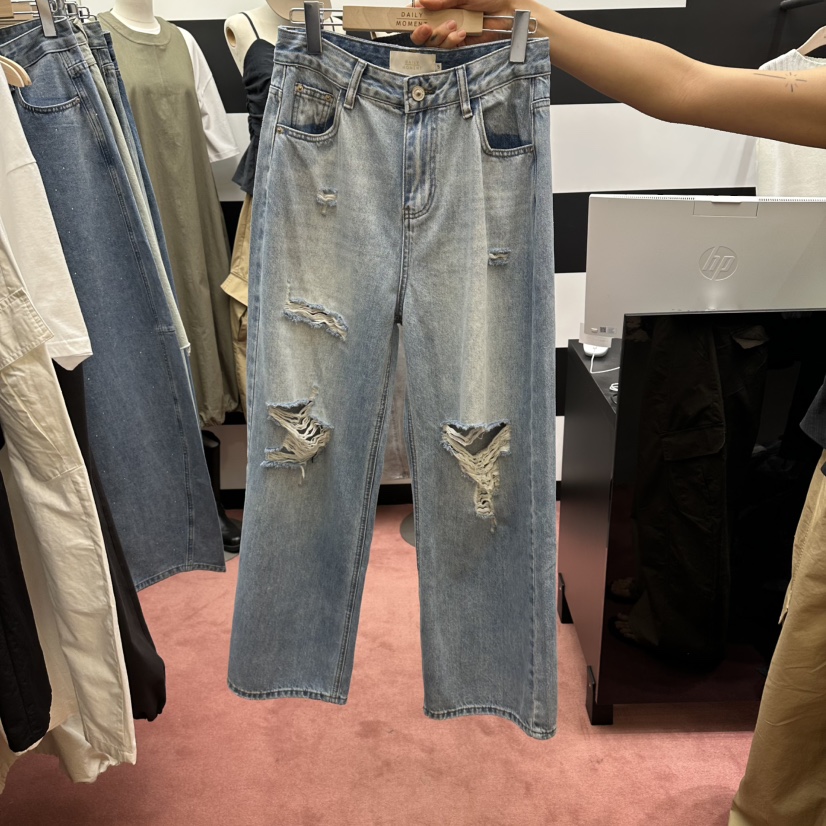 DAILY MOMENT東大門代購女士新款推薦真品休閑職業牛仔褲DAILY MOMENT牛仔褲圖色1