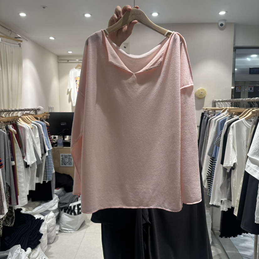 J.BALLOON韓國直郵女士新款休閑熱賣人氣職業長袖T恤亞麻J.BALLOON長袖T恤圖色1