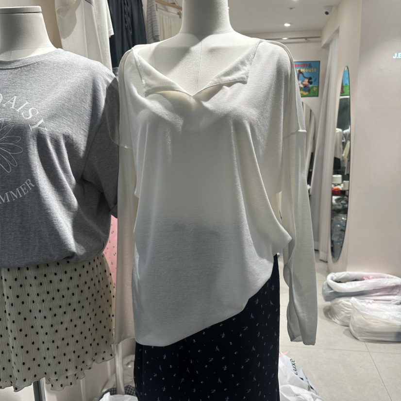 J.BALLOON韓國直郵女士新款休閑熱賣人氣職業長袖T恤亞麻J.BALLOON長袖T恤圖色2