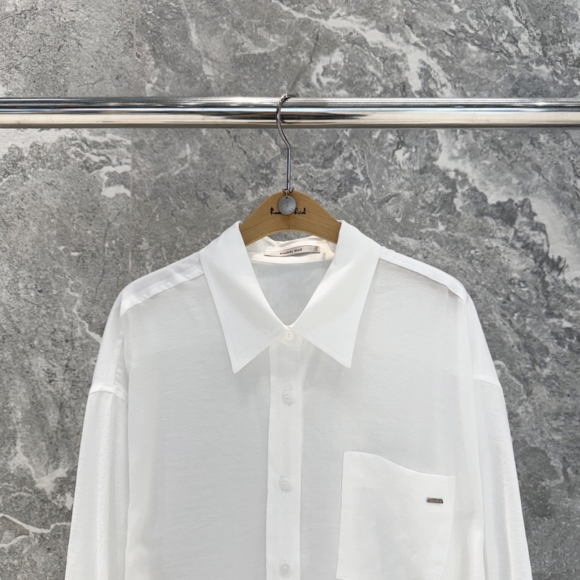 ROOKIE BUD韓國直郵女士新品26春夏真品職業襯衫蕾絲衫透明ROOKIE BUD-L襯衫/蕾絲衫