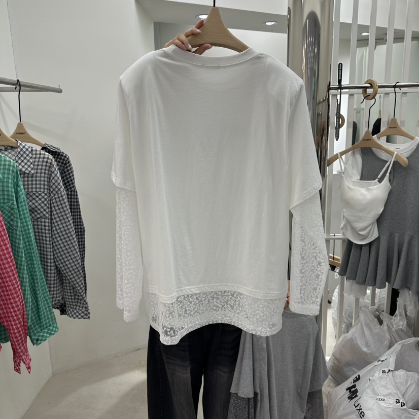 VENEFIT韓國代購女裝新款時尚休閑推薦人氣職業熱賣長袖T恤VENEFIT/JENNIE長袖T恤