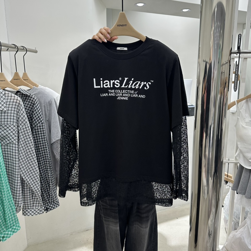 VENEFIT韓國代購女裝新款時尚休閑推薦人氣職業熱賣長袖T恤VENEFIT/JENNIE長袖T恤圖色3