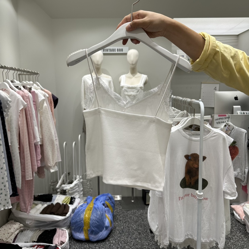 VINTAGE 888東大門代購女士新品26春夏人氣吊帶背心蕾絲VINTAGE888/TRIPLE EIGHT吊帶/背心