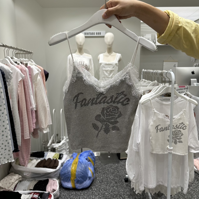 VINTAGE 888東大門代購女士新品26春夏人氣吊帶背心蕾絲VINTAGE888/TRIPLE EIGHT吊帶/背心圖色2