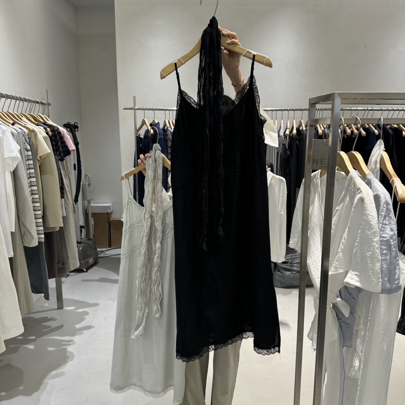 OVU韓國代購女裝新款休閑26春夏推薦熱賣時尚連衣裙含圍巾OVU連衣裙圖色3