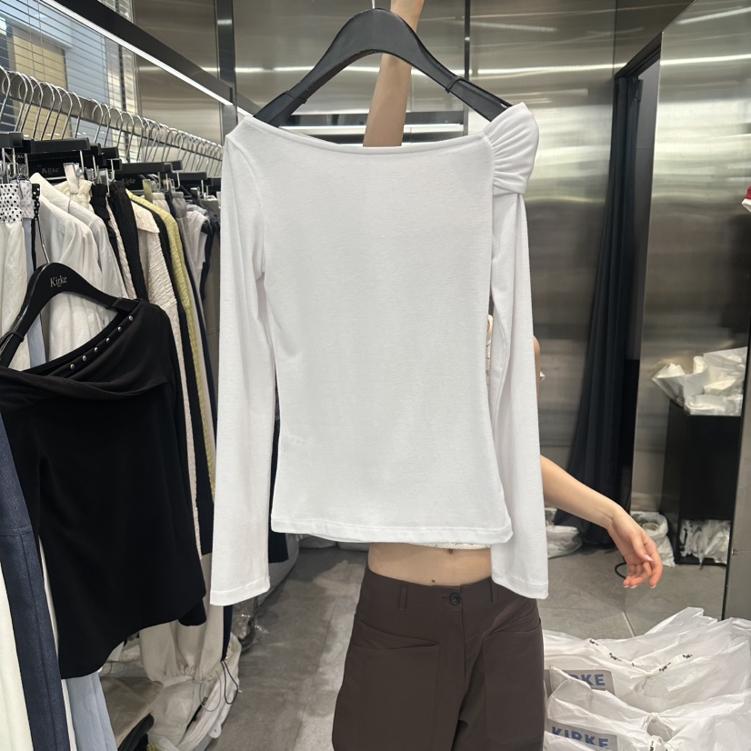 KIRKE東大門實拍女士新品真品26春夏職業熱賣長袖T恤船領KIRKE長袖T恤